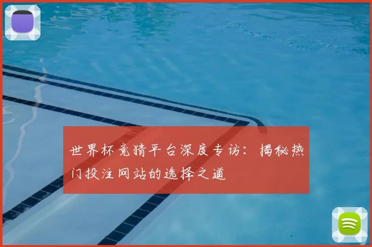 世界杯竞猜平台深度专访：揭秘热门投注网站的选择之道